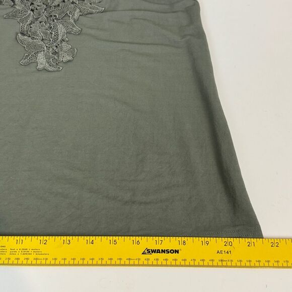 Listicle Khaki Green Floral Appliqué Cami M - Picture 7 of 9